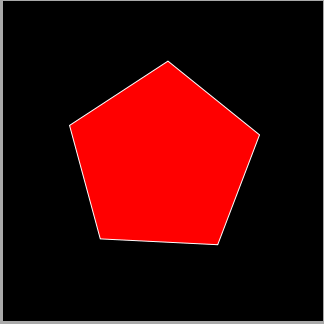 A rotating pentagon.